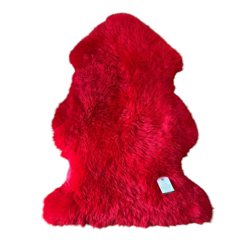Sheepskin Rug in Red