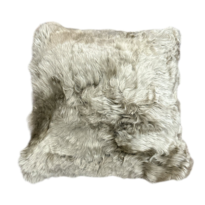 Sheepskin Cushion in Taupe 40x40cm