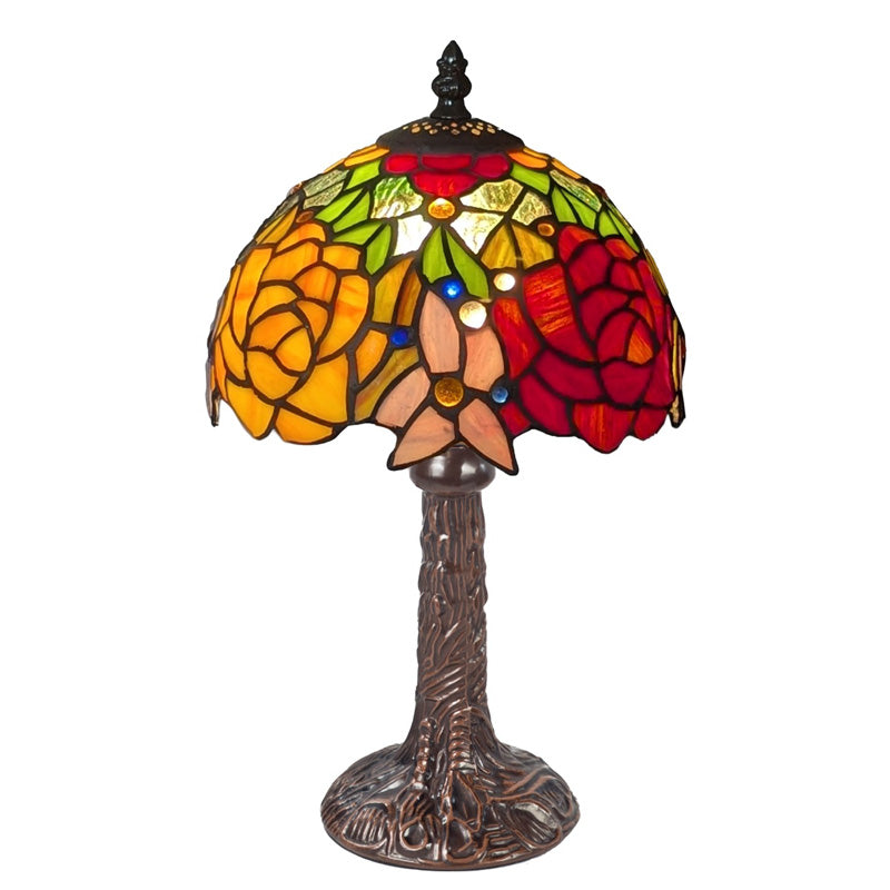 Rose & Snowdrop Tiffany Table Lamp
