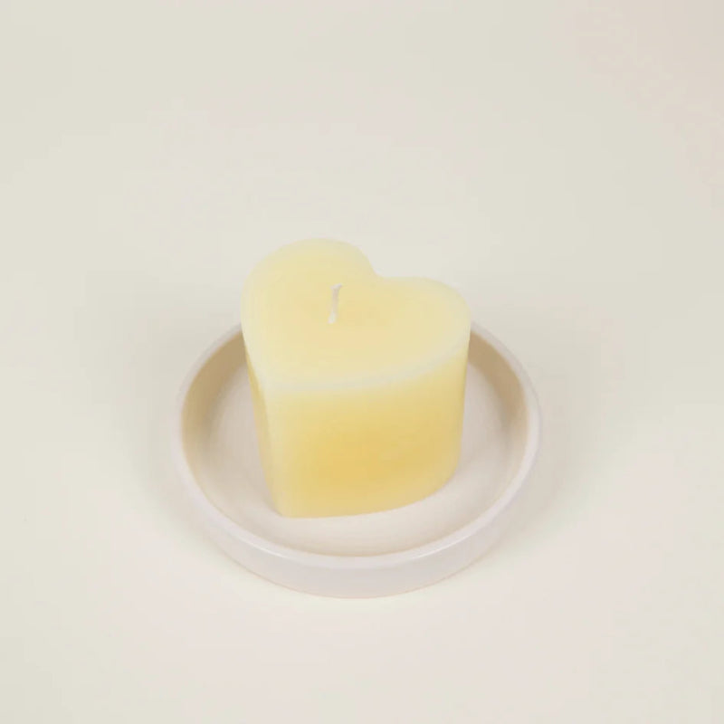 Ivory Mini Heart Candle