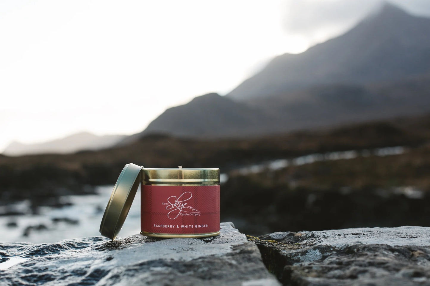 Raspberry & White Ginger Travel Container Candle