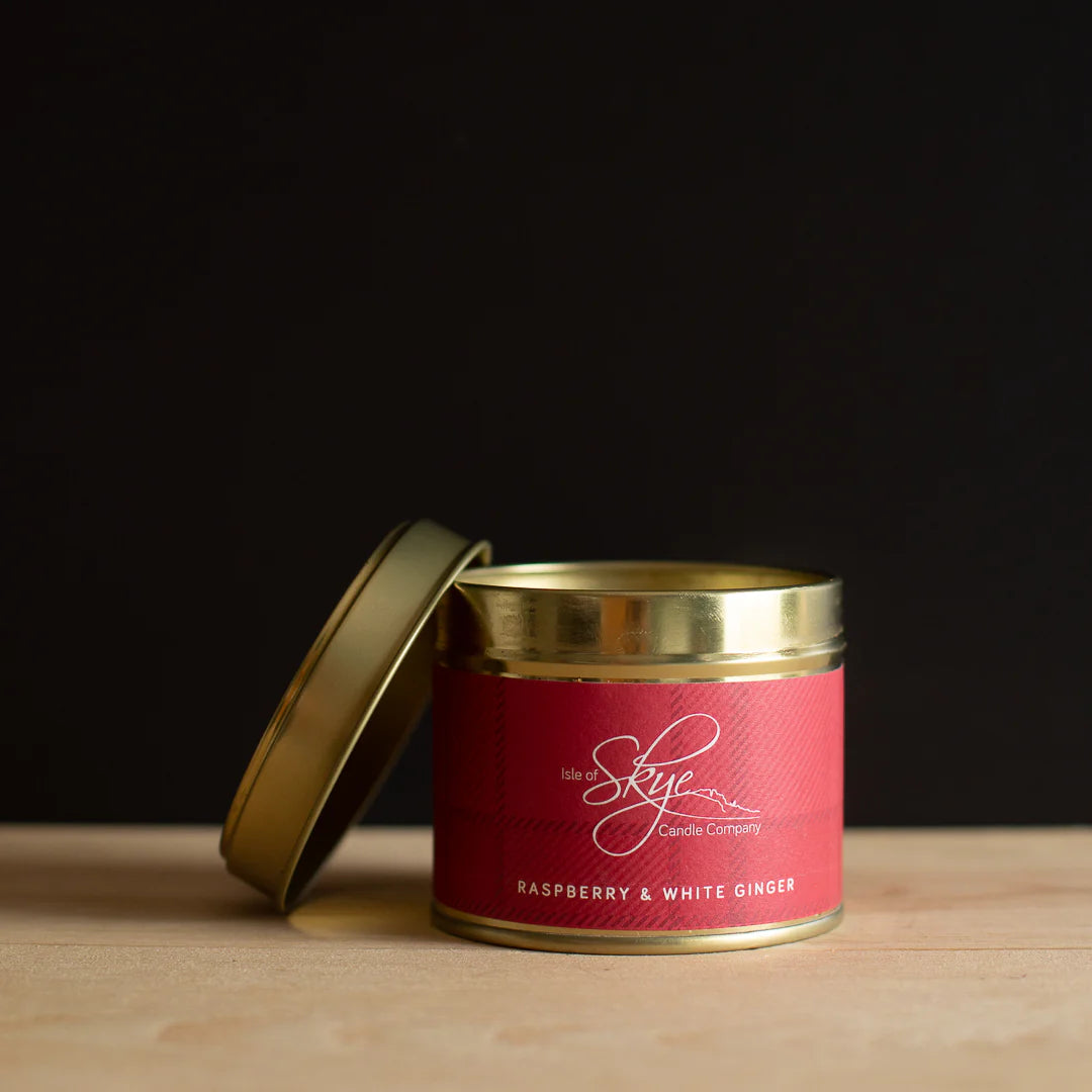 Raspberry & White Ginger Travel Container Candle