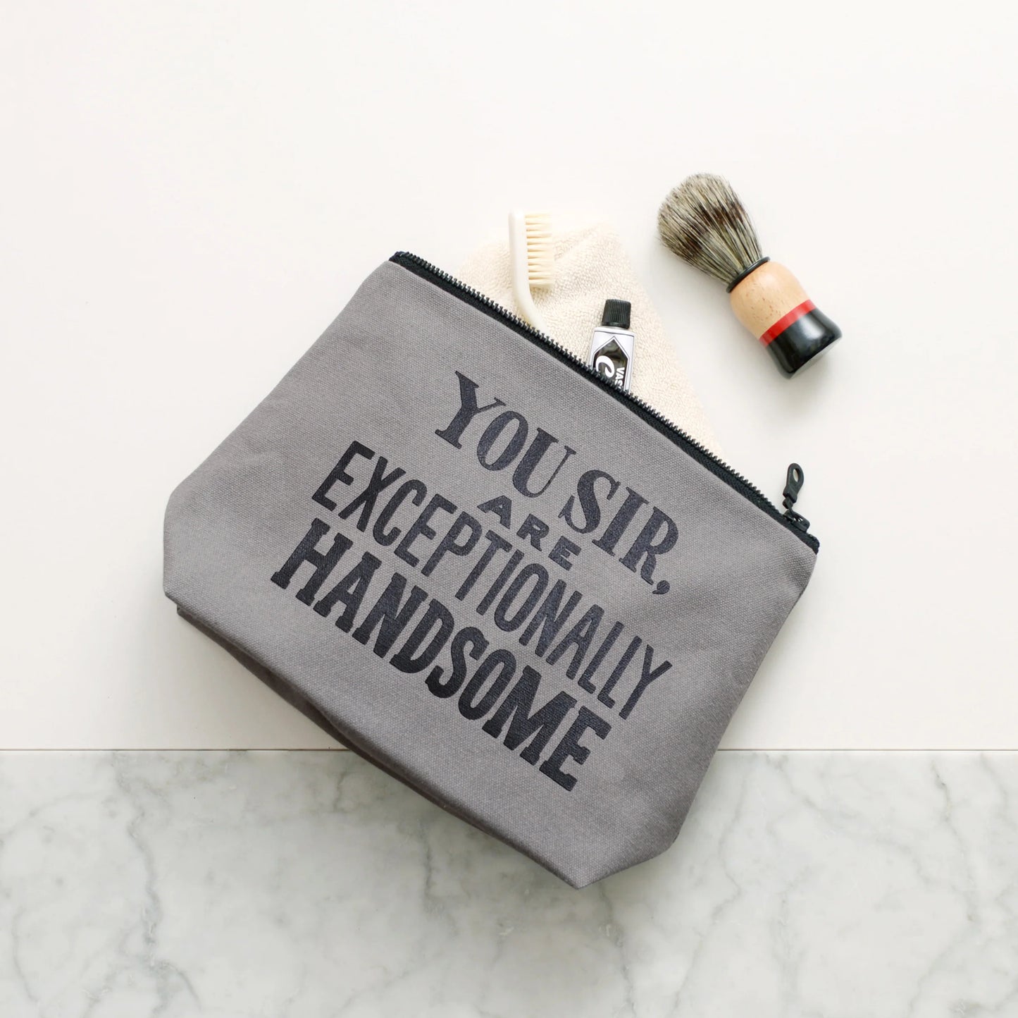 Wash Bag - Handsome in Grey