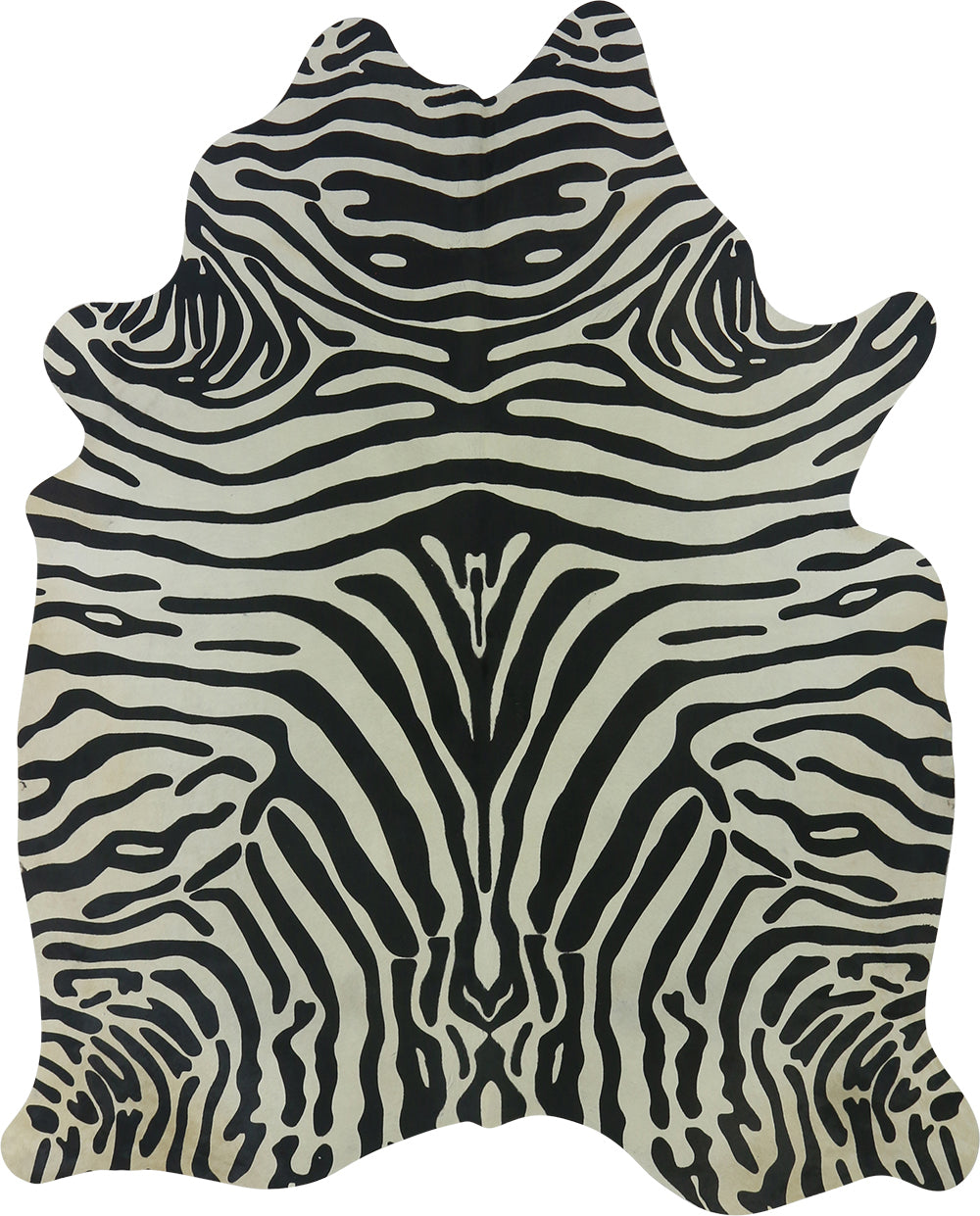 Cowhide Printed Zebra Off White 3-5m