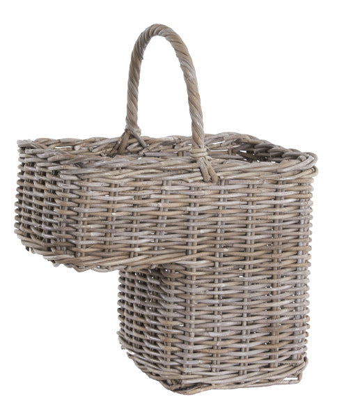 Grey Ratten Stair Basket
