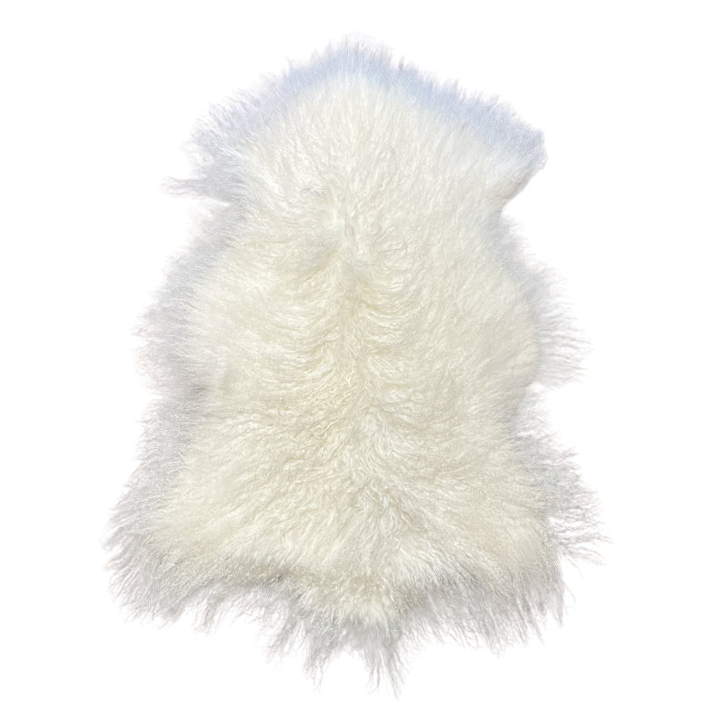 Tibetan Lambskin Rug in Ivory