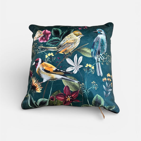 Midnight Garden Birds Cushion