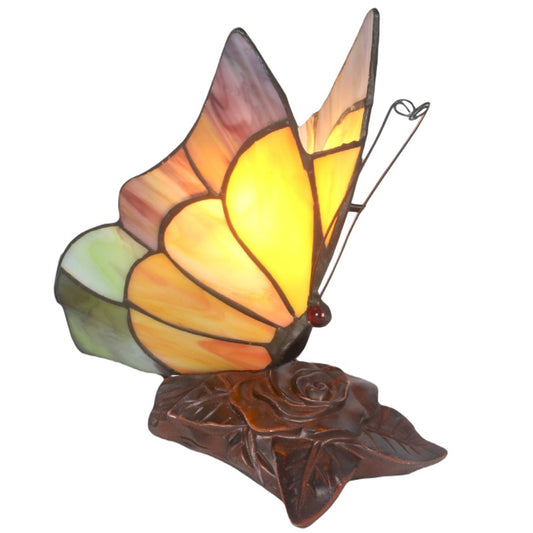 Yellow Tiffany Butterfly Lamp