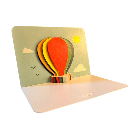 Hot Air Balloon Blank Popup Card