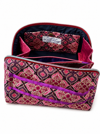 Bags by Luba – Handmade One-of-a-Kind Luxury Cosmetic Bag – Pink & Gold