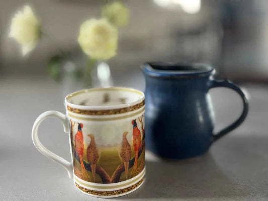 Courting Pheasants Mug | Fine Bone China