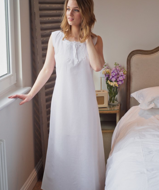 Pintuck Cotton 1920's Style Night Dress